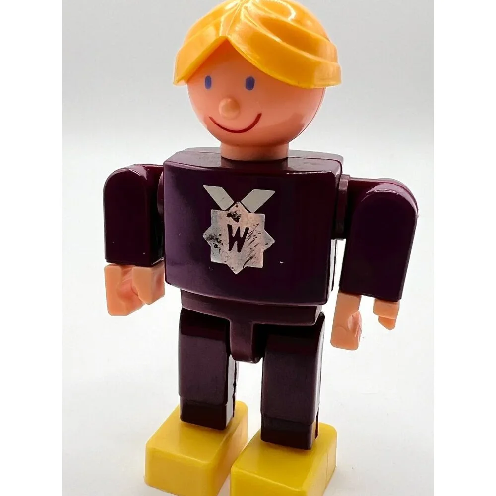 Vintage 1975 WANNABEES Toy Girl Gabriel Plastic Figure‎ Moveable Joints Block